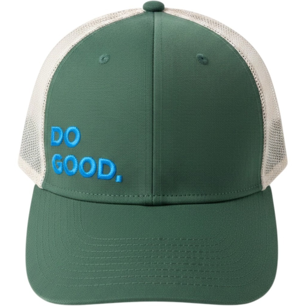 Cotopaxi Do Good Trucker Hat Green Cream Mesh Snapback Unisex One Size Cap